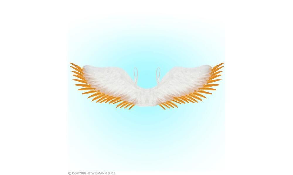 WHITE GOLD FEATHERED WINGS 100x25 cm