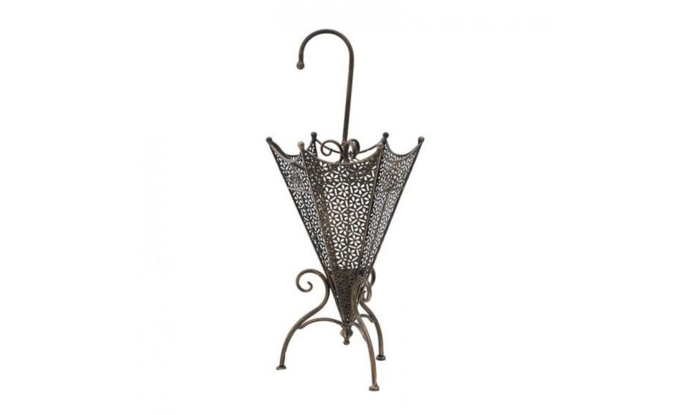 METAL UMBRELLA HOLDER ANTIQUE BRONZE 35X35X70