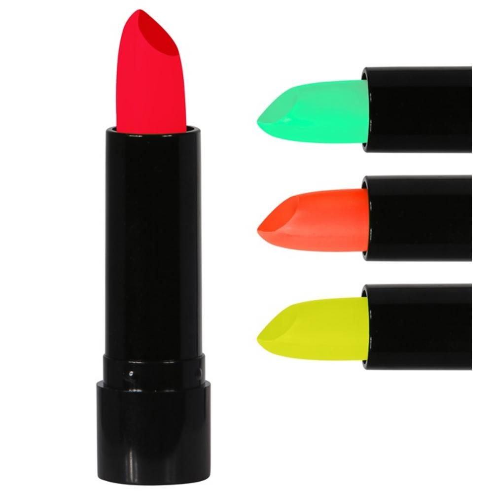 Display box of 24 NEON LIPSTICKS 6 ml - (6 each of neon pink, neon y..