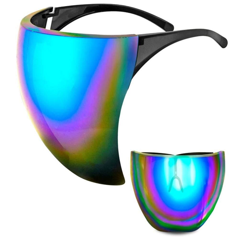 FACE SHIELD MIRROR LENS BLUE-PURPLE
