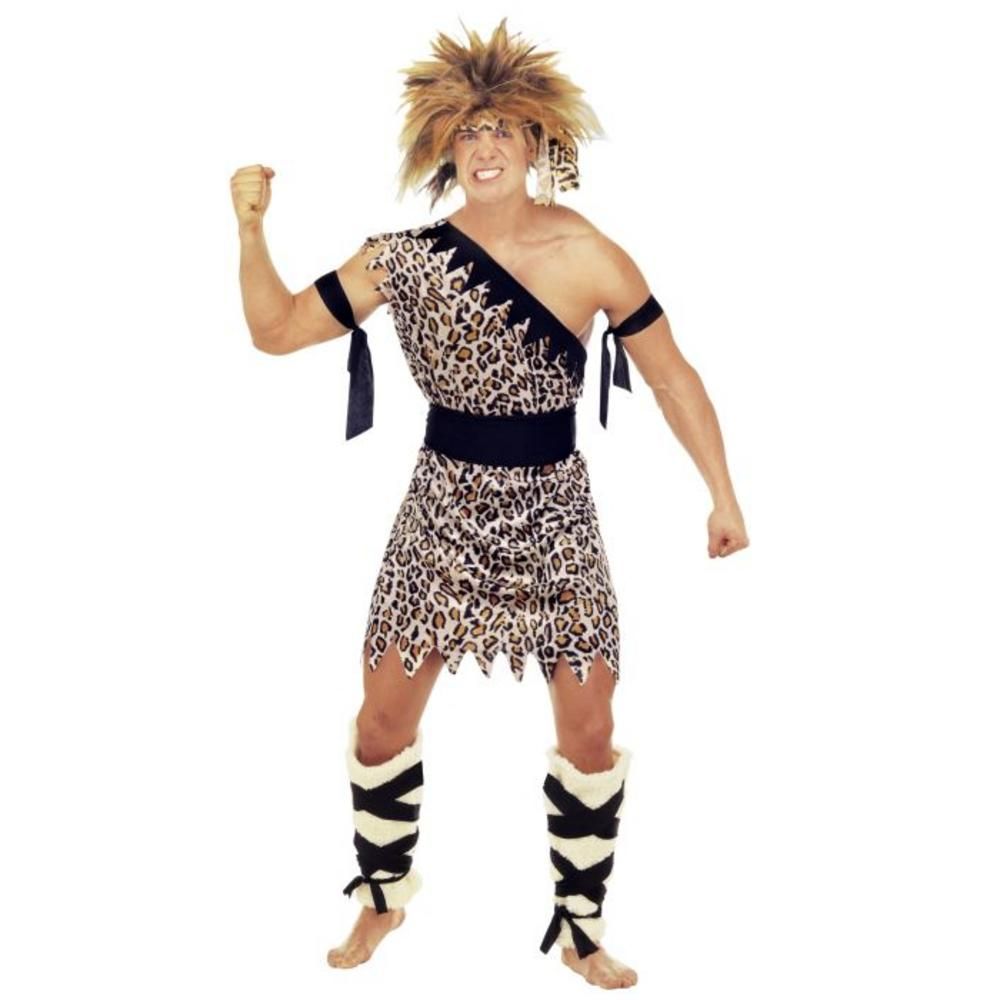 CAVEMAN velvet (tunic, belt, jambs, armbands, headband) (L)