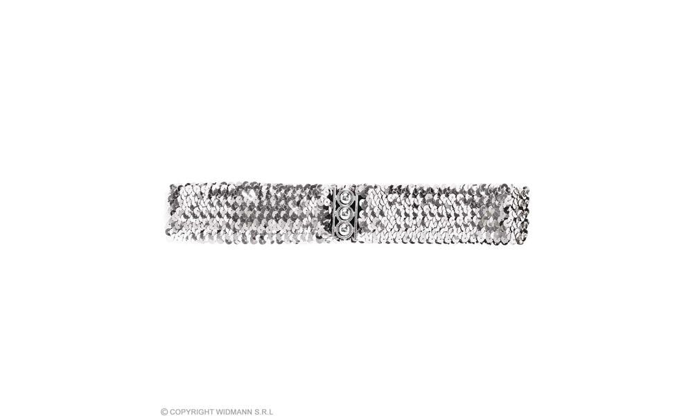 SILVER SEQUIN BELT