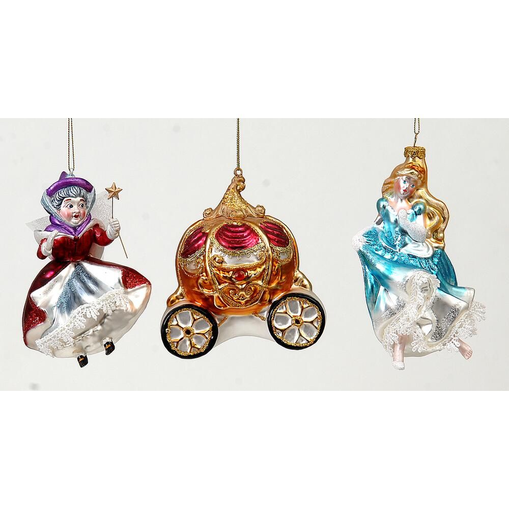 Glass Cinderella ornament 15 cm