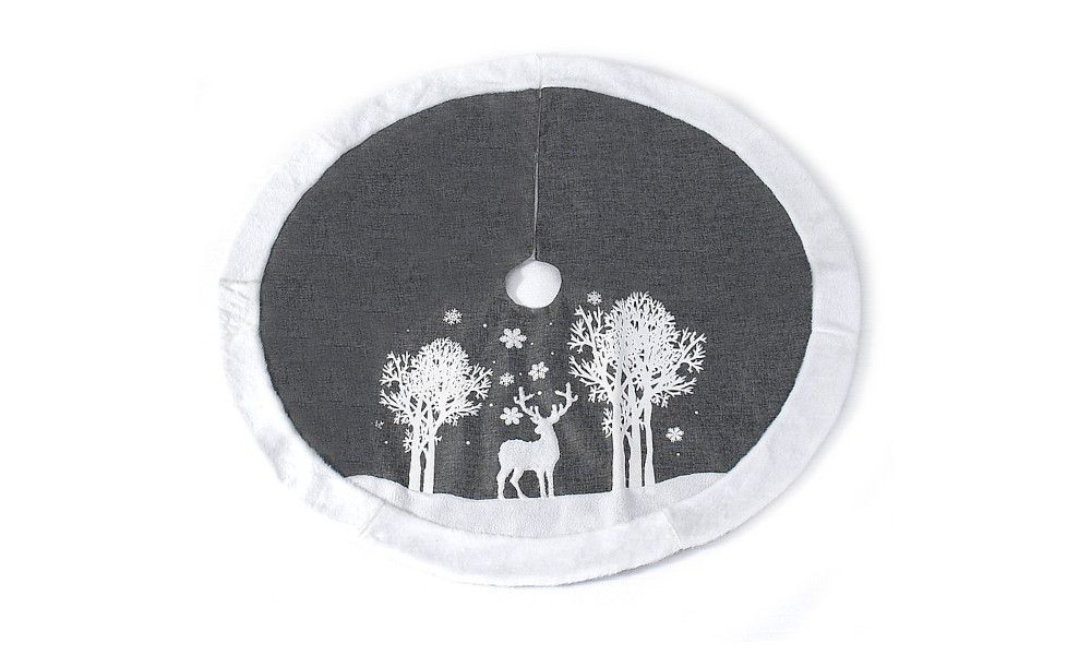 2/24-122cm Fabric grey tree skirt