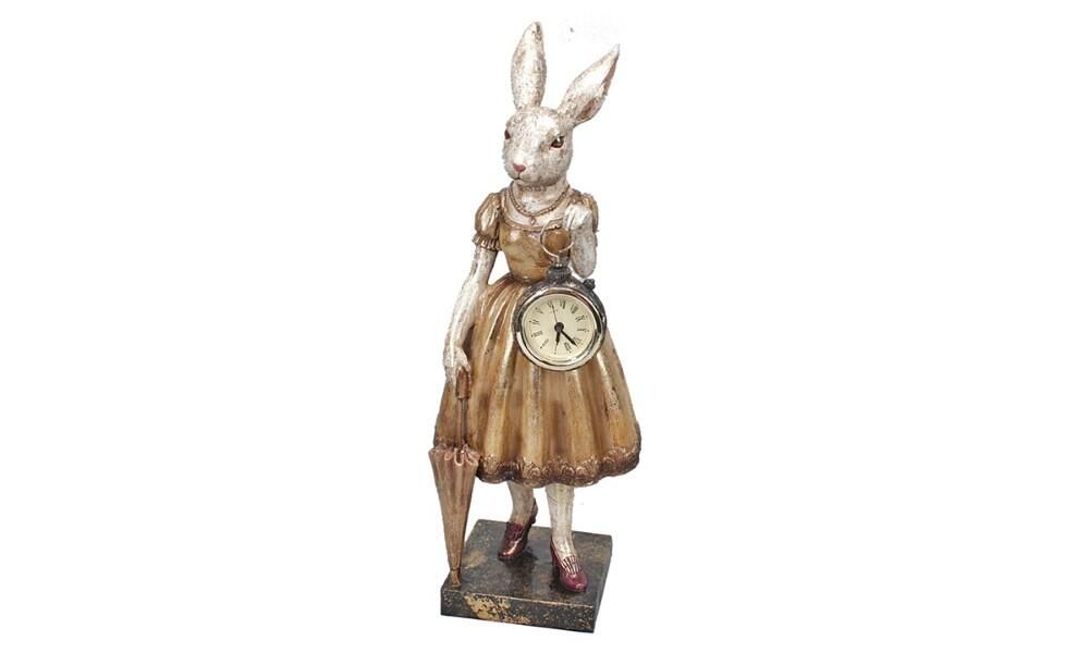 LADY RABBIT ΣΕ ΜΠΑΡΟΚ ΣΤΥΛ, ΜΕ ΡΟΛΟΙ, 35CM