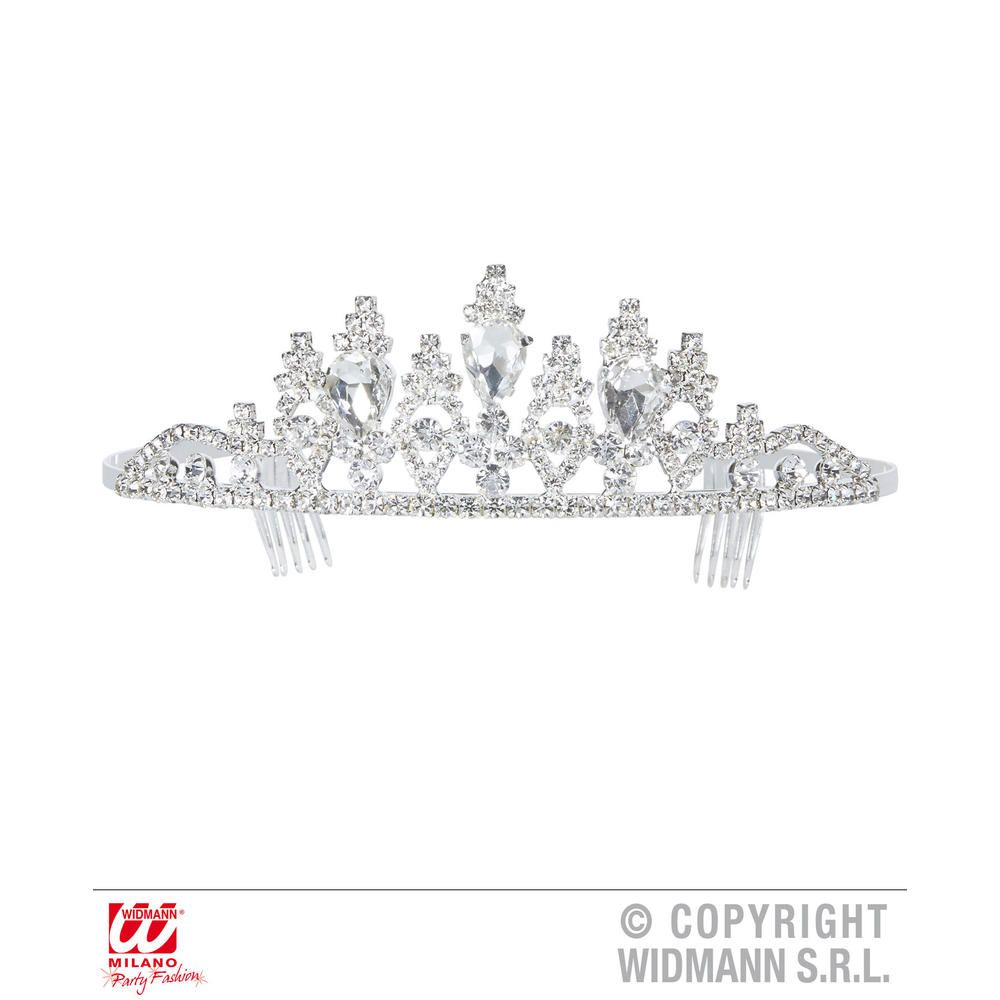 DELUXE SILVER STRASS TIARA