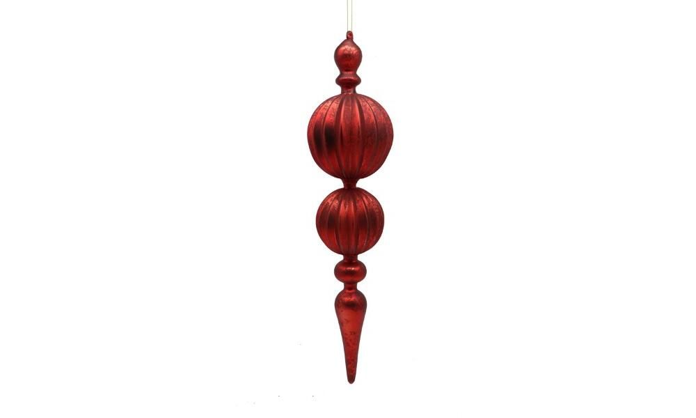 4/12-42cm glass red finial ornament