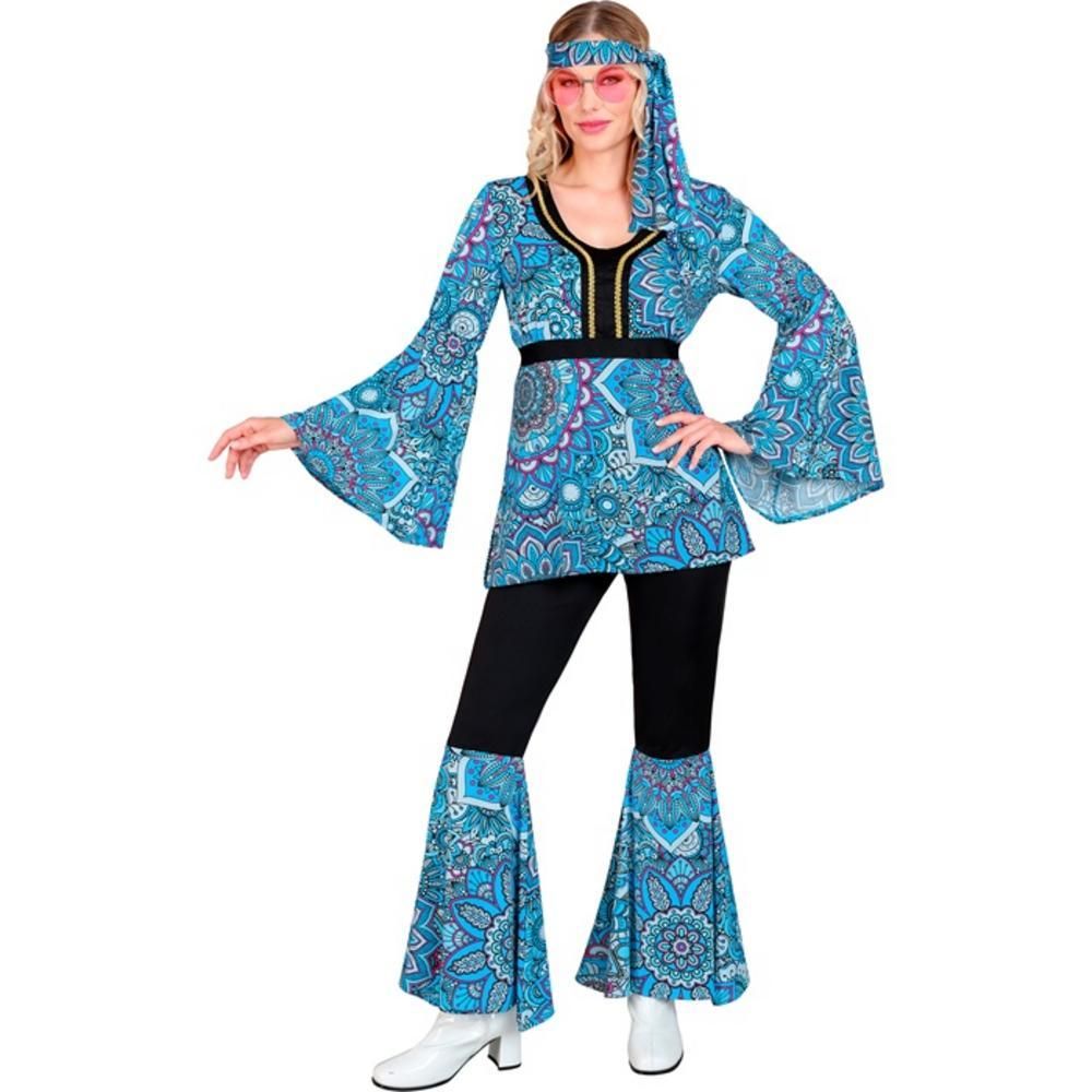 THE 60s FASHION - blue mandala  (shirt, pants, headband)