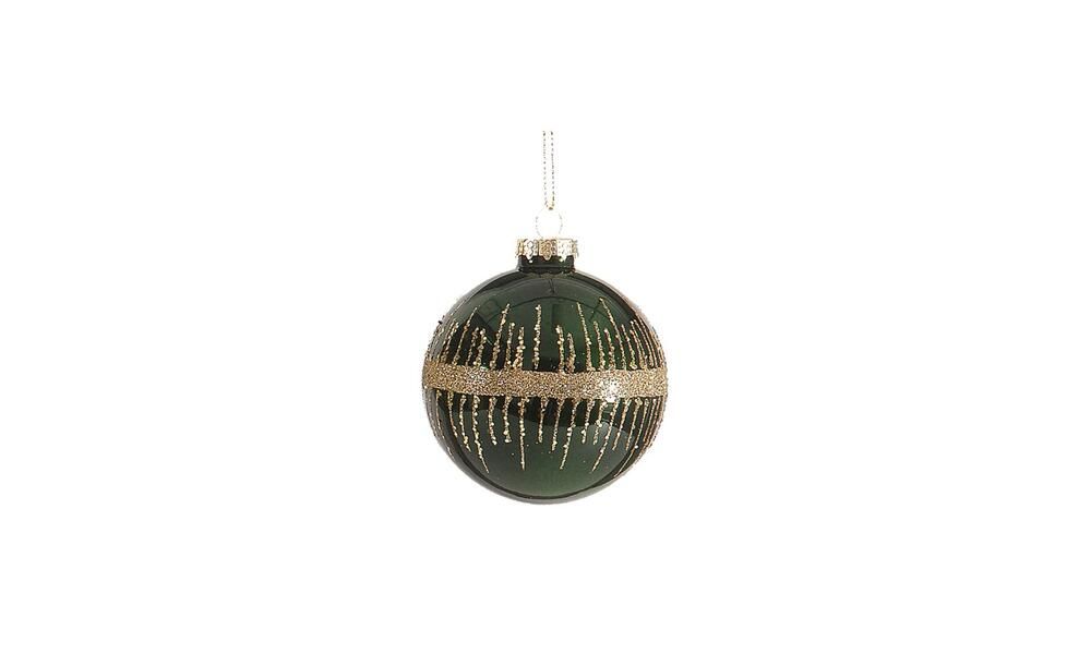 12/96 - 8CM dark green ball w/ gold design