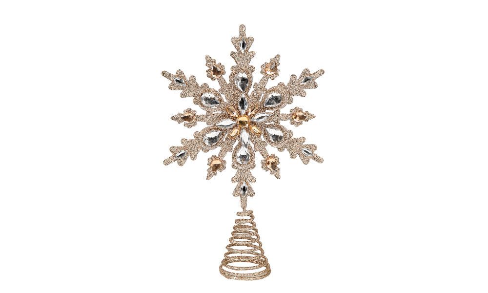 4/12-31cm iron gold snowflake tree top