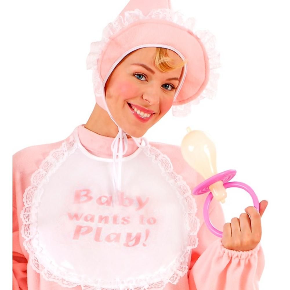 PINK GIANT SOUNDING BABY PACIFIER