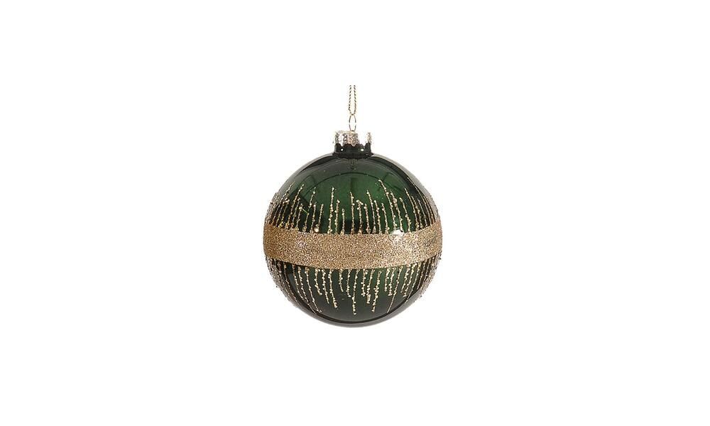 12/48 - 10CM dark green ball w/ gold design