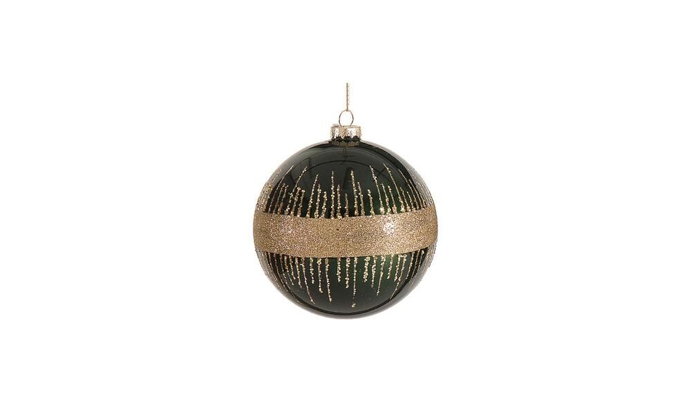 6/24 - 12CM dark green ball w/ gold design