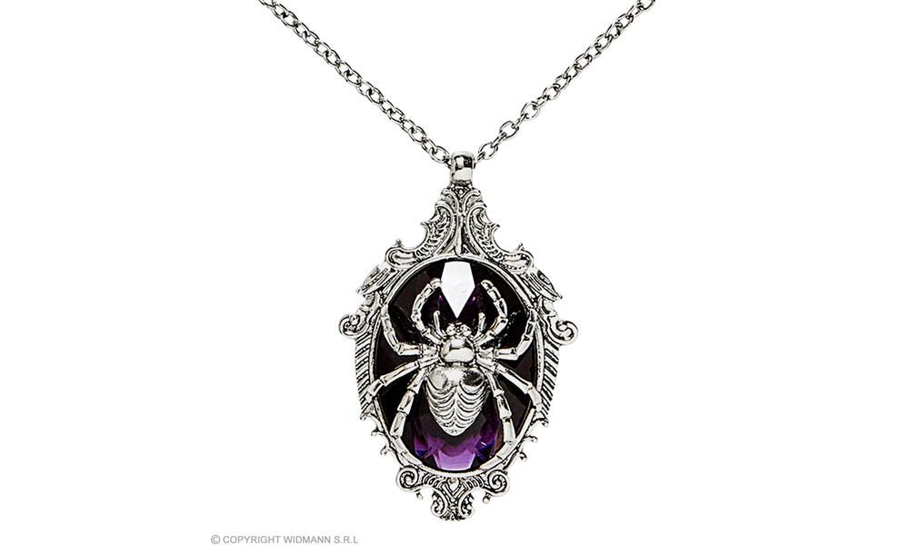 SPIDER PURPLE GEM NECKLACE