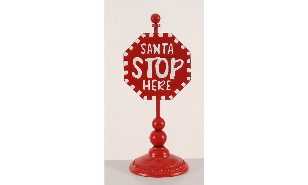 2/12–40CM Santa Stop Here Sign