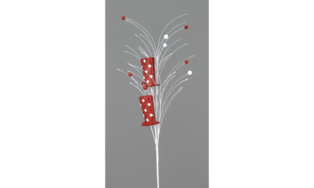 6/96-74cm Branch w/red white dotted hats