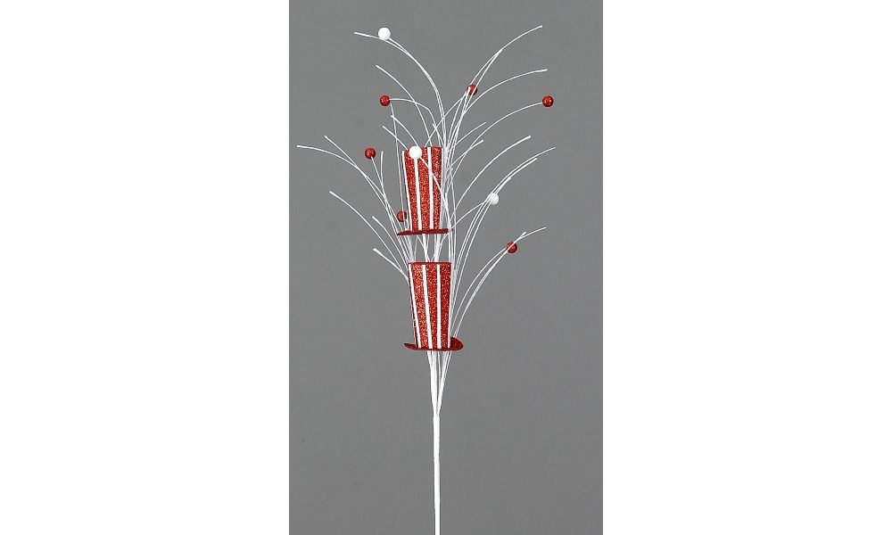 6/96-74cm Branch w/red white hats