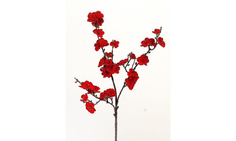 12/144-46cm red cherry blossom spray