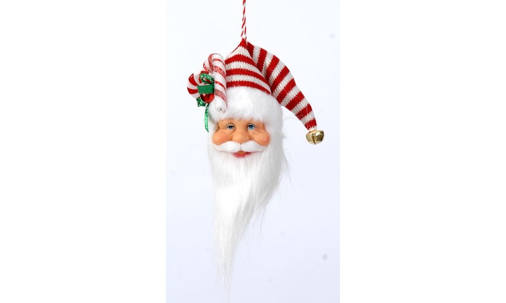 12/96-23cm Fabric santa heat orn