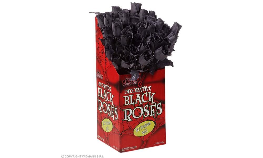 "BLACK ROSES" display box of 48 -44 cm