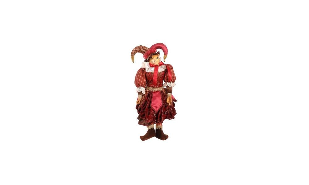 1/6-60cm Burgundy/copper/gold sitting Mrs.Jester cat