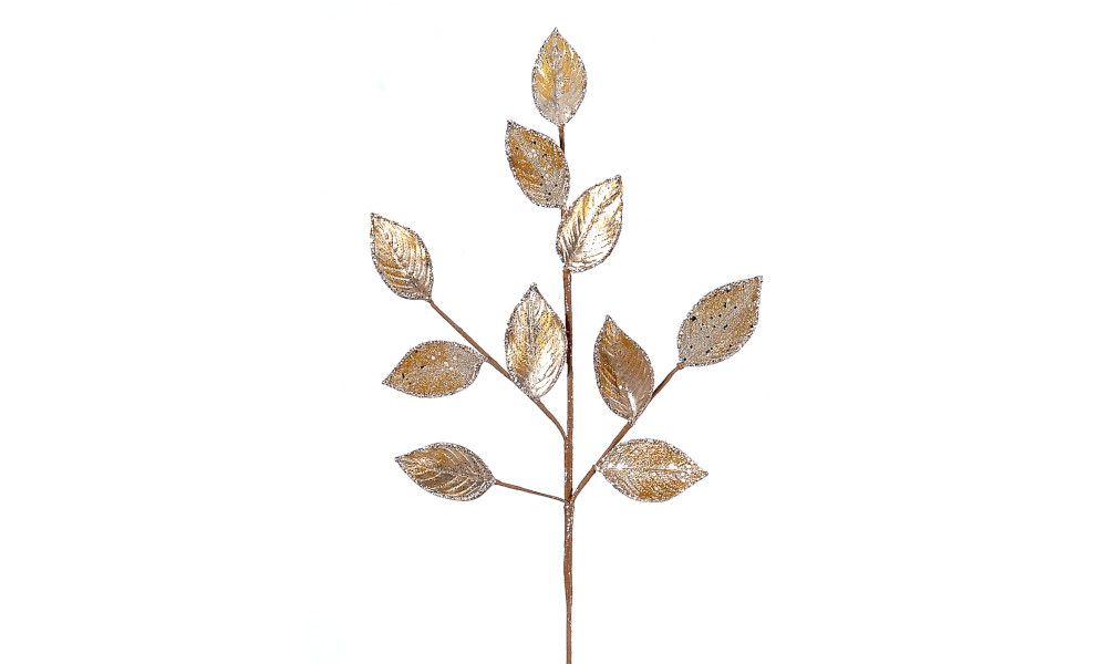 12/240-71cm Gold branch w/leaves