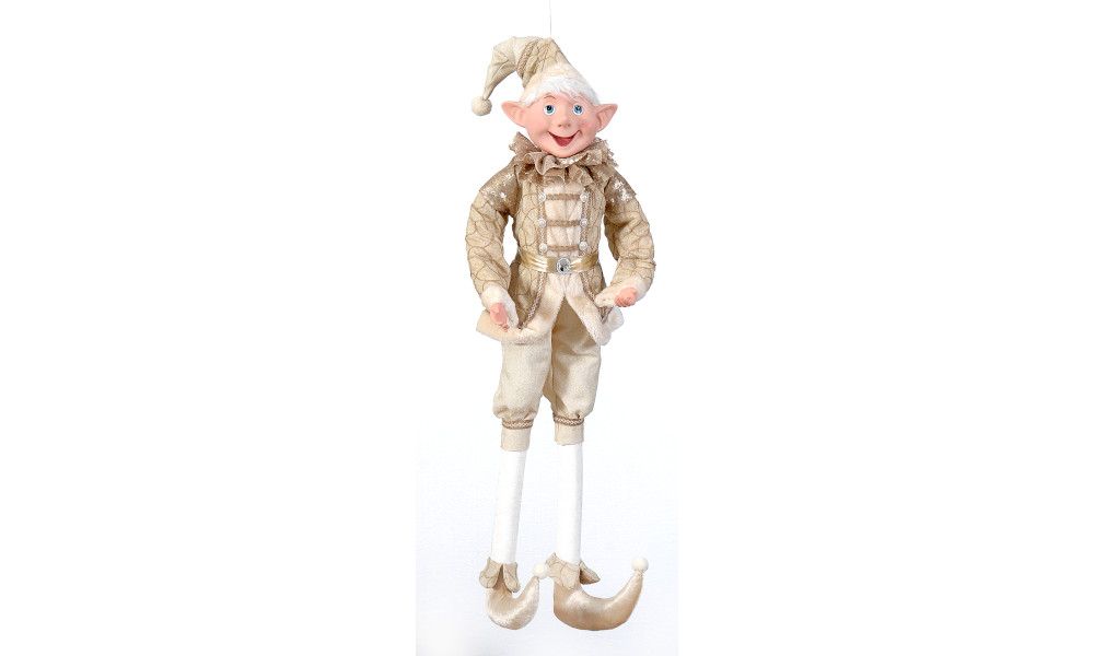 1/4-122cm Gold posable elf