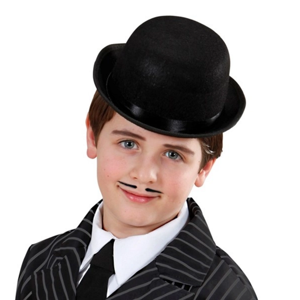 Pk 6 BLACK BOWLERS felt - child size