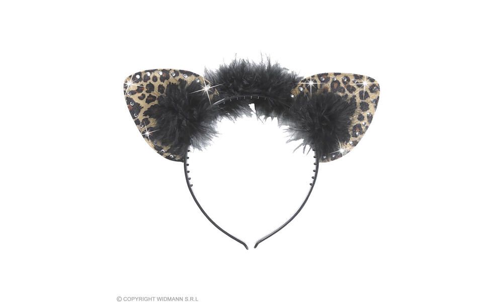 Pk 12 STRASS LEOPARD EARS