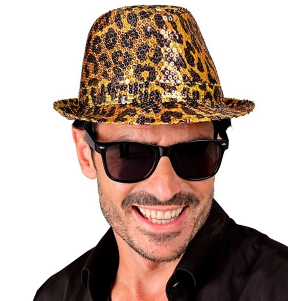 ANIMALIER LEOPARD SEQUIN FEDORA