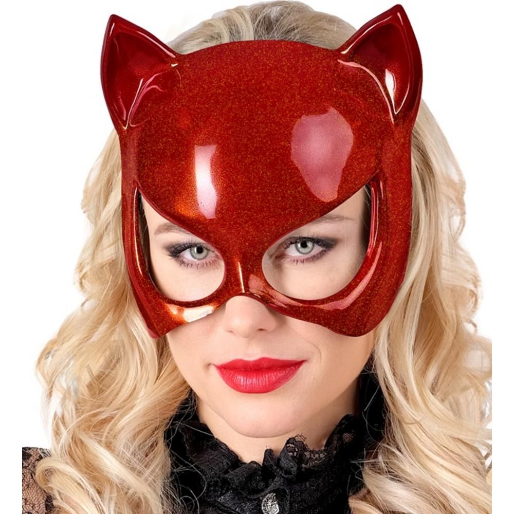 EYE MASK CAT RED