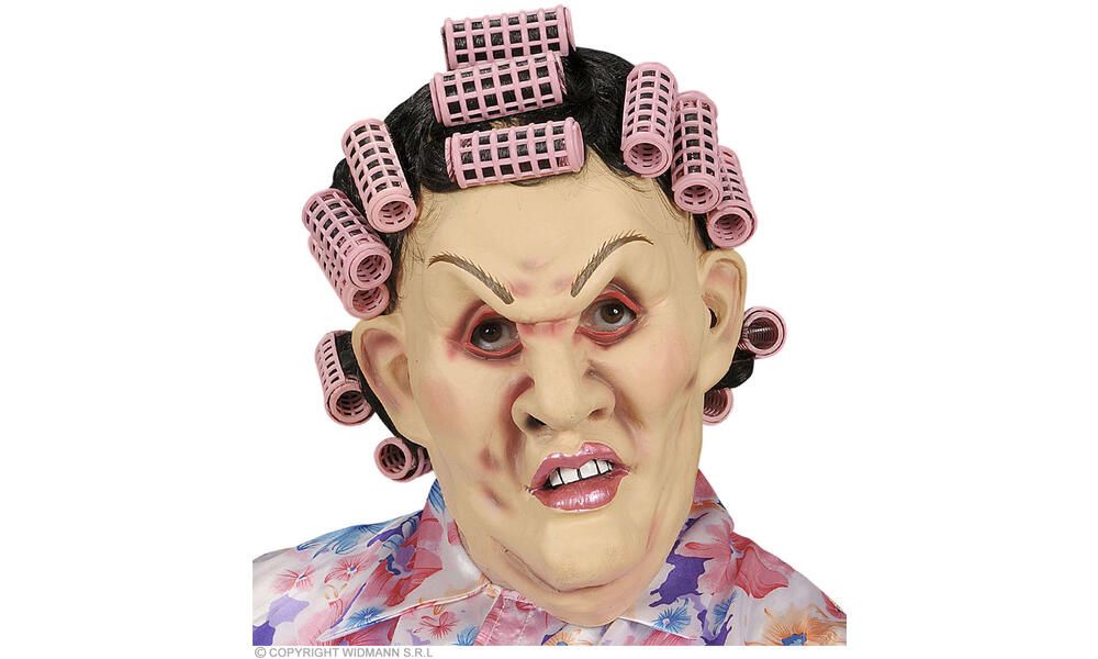 MOTHERINLAW MASK WITH WIG CURLERS