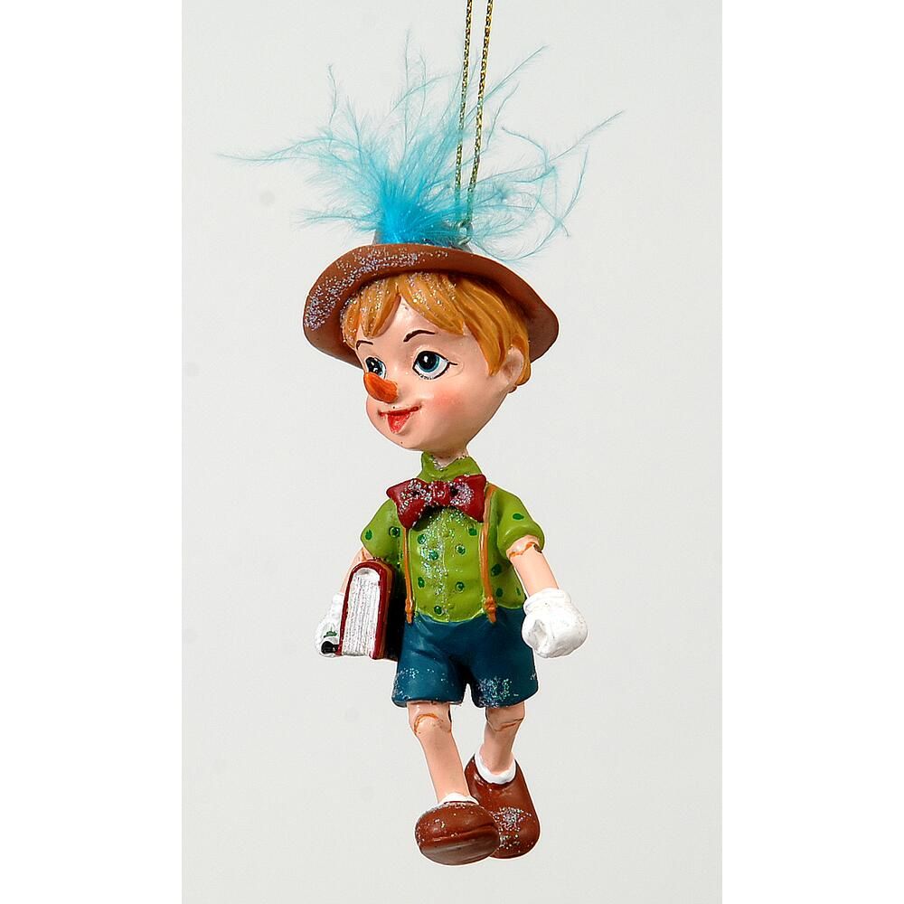 Polyresin Pinocchio ornament 10 cm