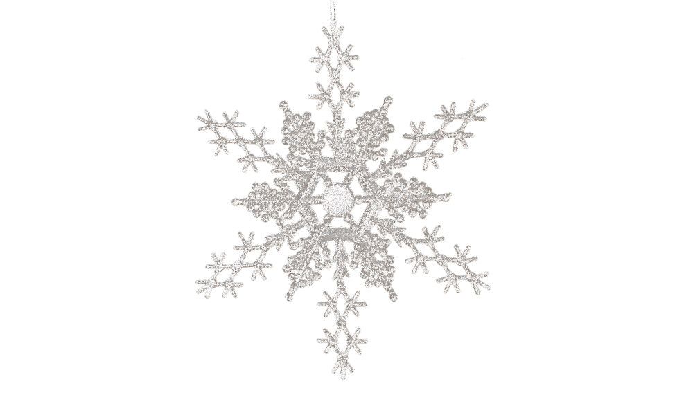 12/216-27cm glitter snowflake ornament