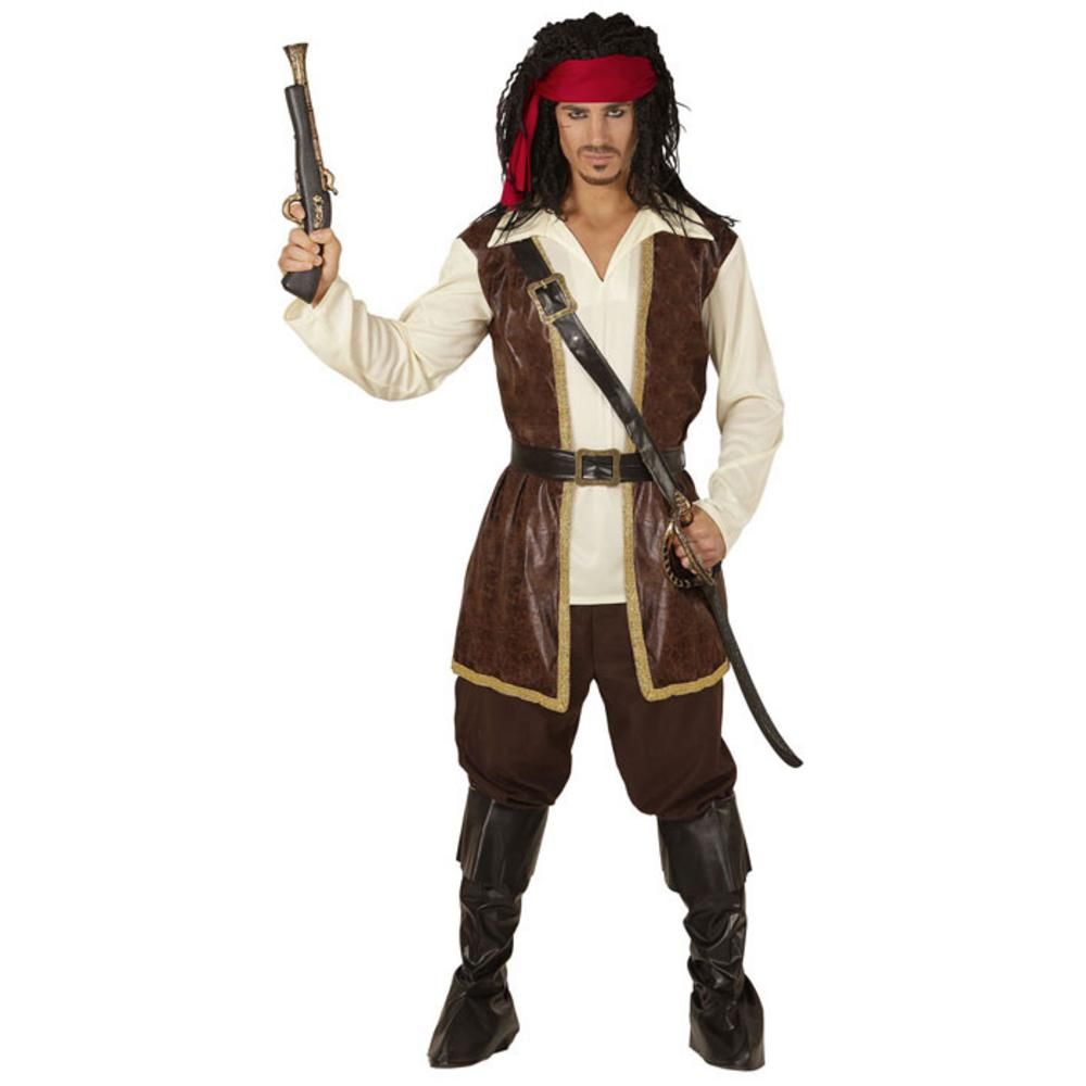 PIRATE (coat with shirt, pants, belt, sword sash with buckle, headba.. (L)