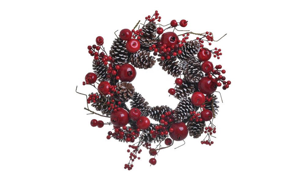 PL WREATH WITH FRUIT RED/BROWN Φ60