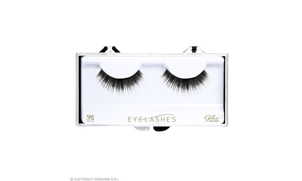 BLACK THICK EYELASHES in box with glass bottle glu