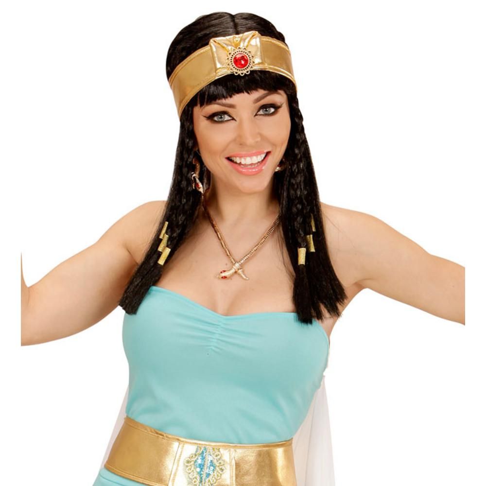 GOLD SNAKE NECKLACE WITH RED GEM EYES