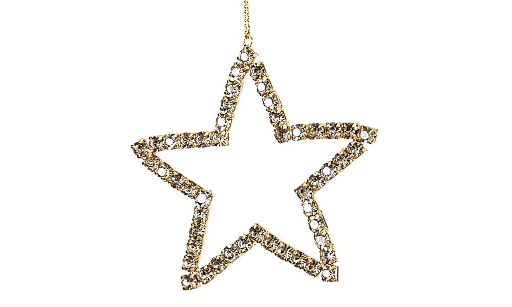 12/576-9cm Metal star ornament