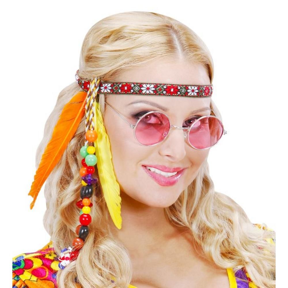 HIPPIE HEADBANDS WITH BEADS & FEATHERS