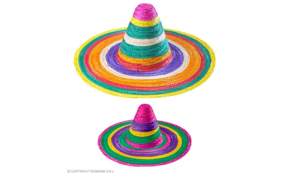 MULTICOLOR SOMBRERO 50 cm - 2 col