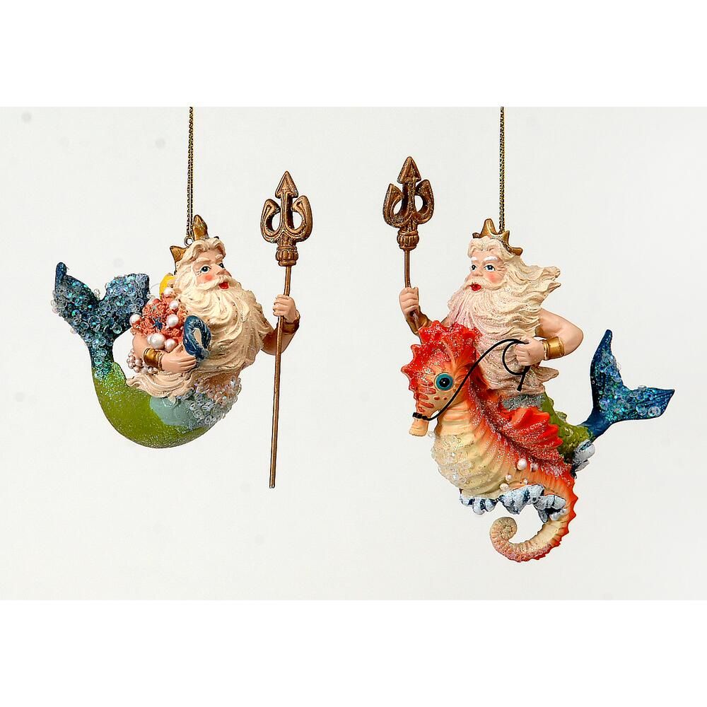 Polyresin Poseidon ornament 13 cm