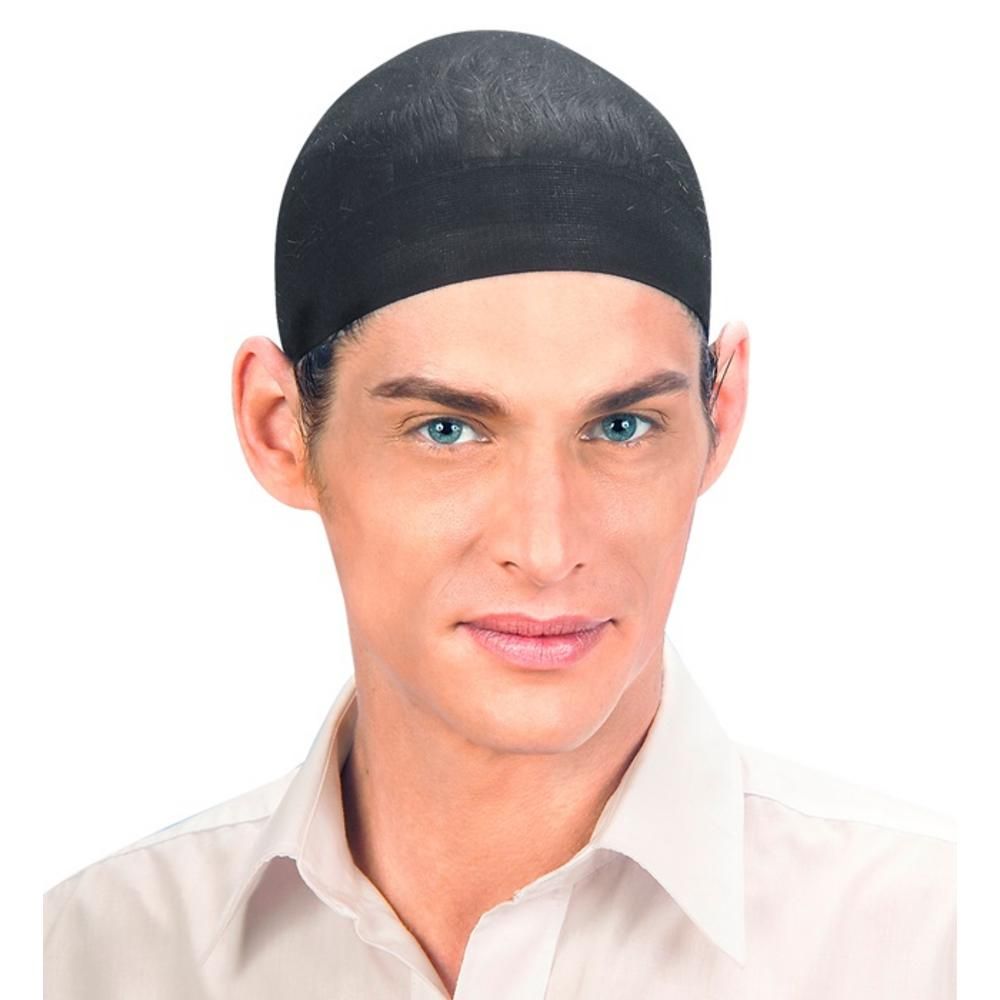 Set of 2 BLACK WIG CAPS