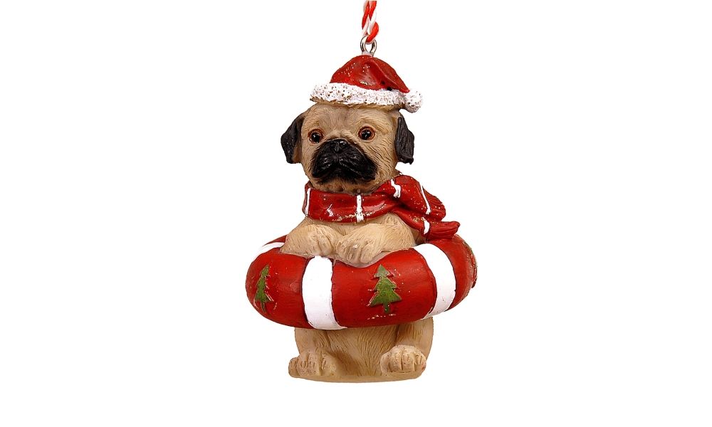 12/96-8,5cm dog ornament in lifesaver