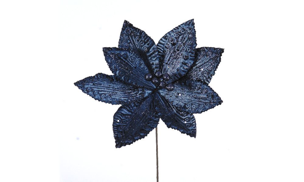 24/384 - 71CM blue poinsettia