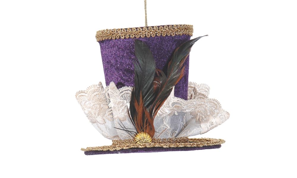 6/36-11,5cm Purple hat ornament