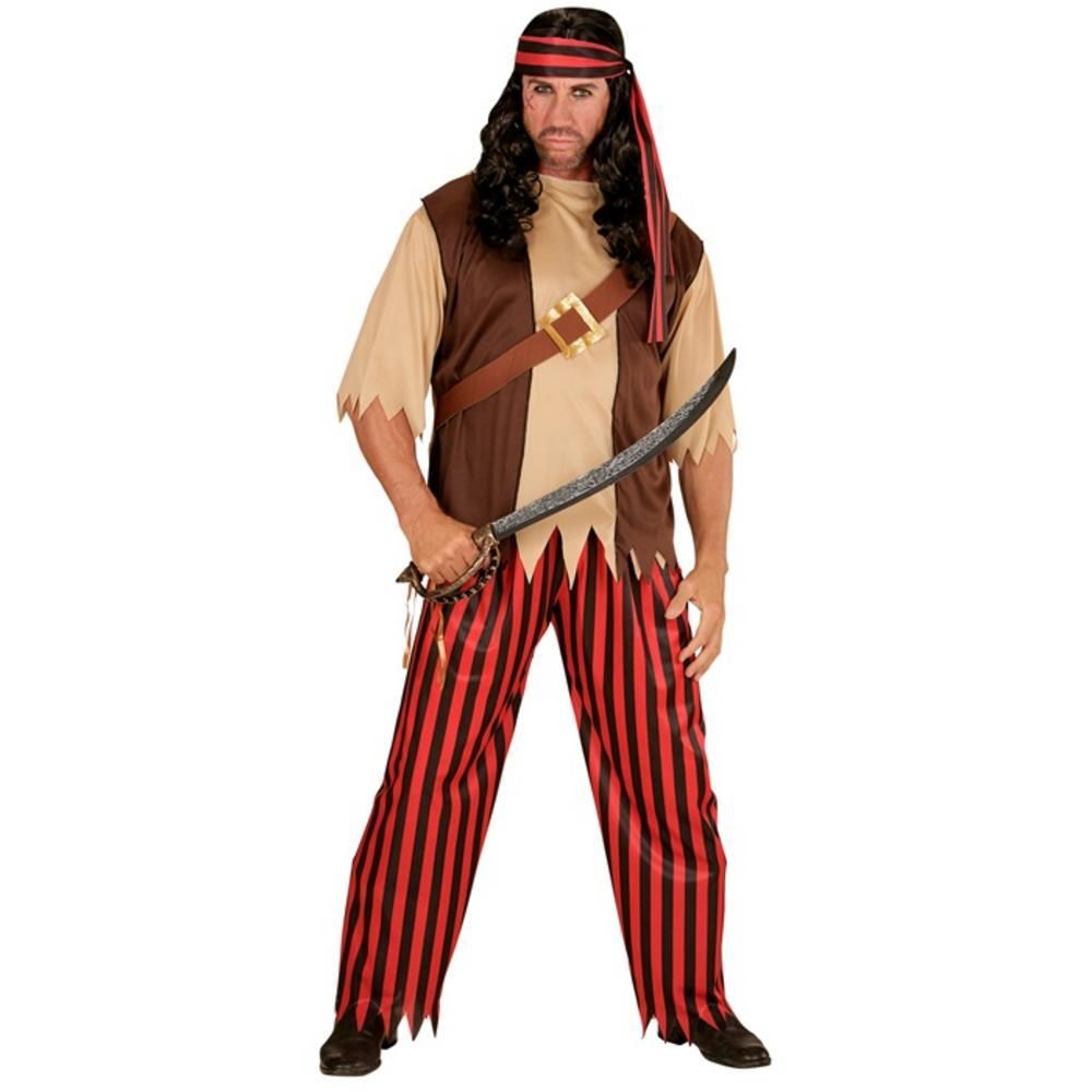 PIRATE  (shirt with vest and belt, pants, head scarf) (L)