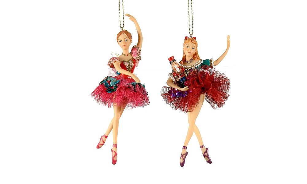 12/72-2Asst polyresin ballerina w/nutcracker