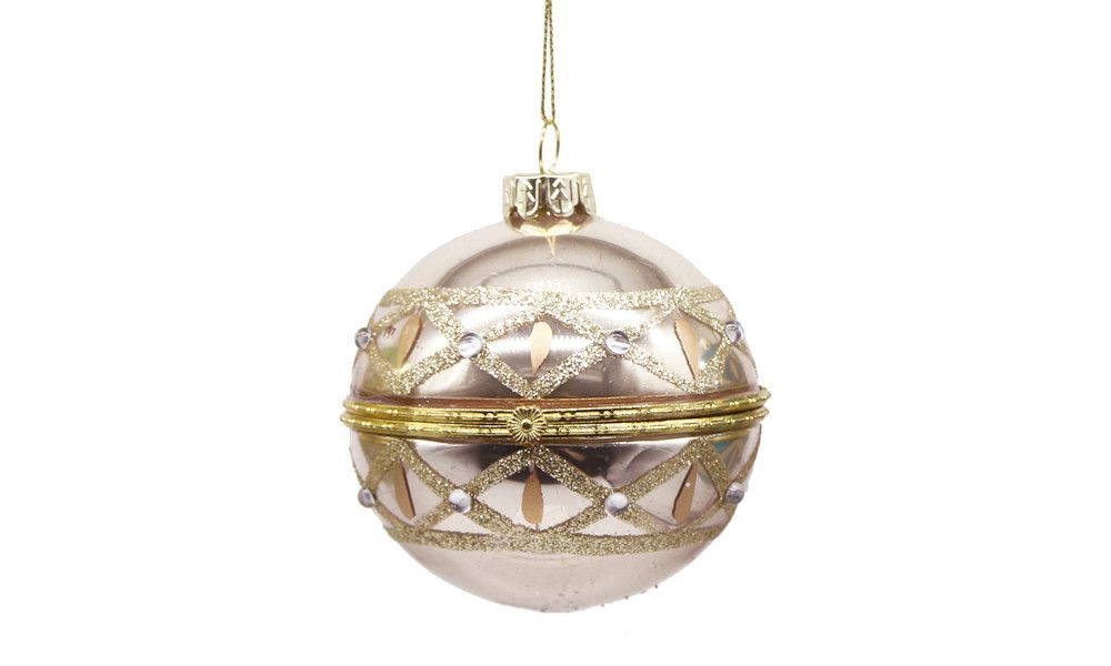 12/96-8cm gold glass opening ball