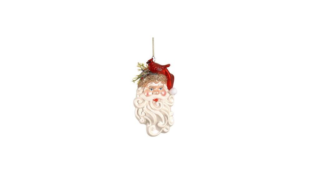 6/48 - 15CM glass Santa head ornament